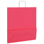 HKH Bolsas de Papel 250 Unidades con Asas - Rosa - 45x17x48 cm