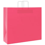 HKH Sacos de Papel 250 Unidades com Alças - Rosa - 54x15x49 cm