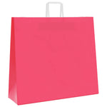 HKH Sacos de Papel 250 Unidades com Alças - Rosa - 54x15x49 cm