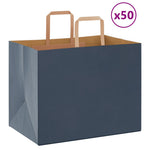 HKH Sacos de Papel 50 Unidades com Alças - Azul - 32x22x24 cm
