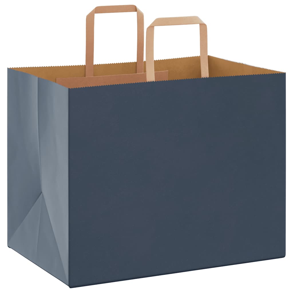HKH Sacos de Papel 50 Unidades com Alças - Azul - 32x22x24 cm