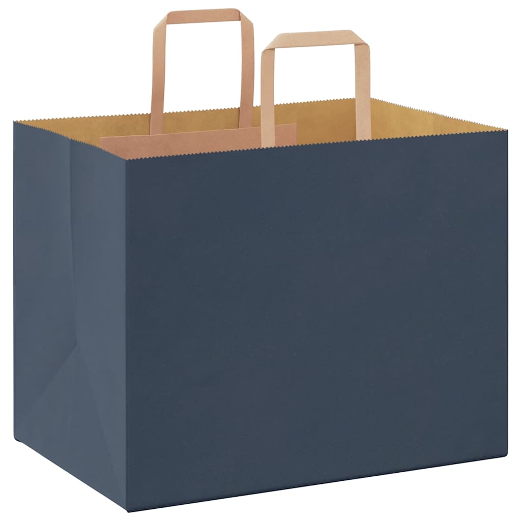 HKH Sacos de Papel 50 Unidades com Alças - Azul - 32x22x24 cm