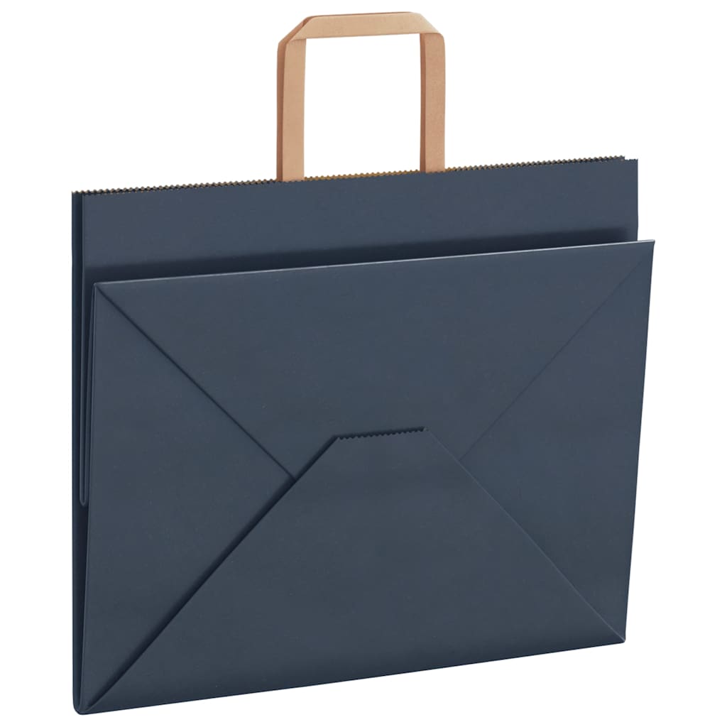 HKH Sacos de Papel 50 Unidades com Alças - Azul - 32x22x24 cm