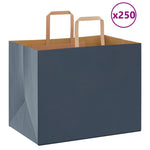 HKH Bolsas de Papel 250 Unidades con Asas - Azul - 32x22x24 cm