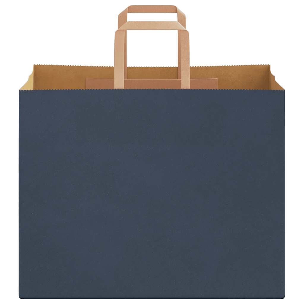HKH Bolsas de Papel 250 Unidades con Asas - Azul - 32x22x24 cm