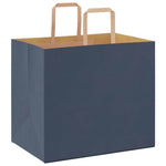 HKH Bolsas de Papel 250 Unidades con Asas - Azul - 32x22x28 cm