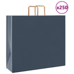 HKH Sacos de Papel 250 Unidades com Alças - Azul - 54x15x49 cm