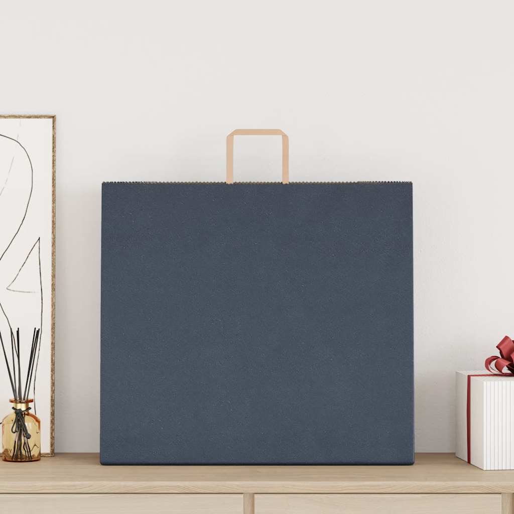 HKH Sacos de Papel 250 Unidades com Alças - Azul - 54x15x49 cm