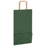 HKH Bolsas de Papel 250 Unidades con Asas - Verde - 21x11x36 cm