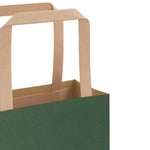 HKH Bolsas de Papel 250 Unidades con Asas - Verde - 21x11x36 cm