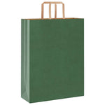 HKH Sacos de Papel 250 Unidades com Alças - Verde - 32x12x42 cm