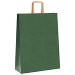 HKH Sacos de Papel 250 Unidades com Alças - Verde - 32x12x42 cm