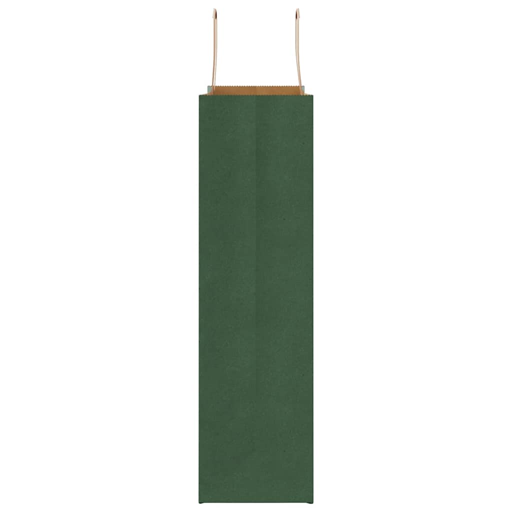 HKH Sacos de Papel 250 Unidades com Alças - Verde - 32x12x42 cm