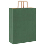 HKH Sacos de Papel 250 Unidades com Alças - Verde - 32x12x42 cm