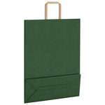HKH Sacos de Papel 250 Unidades com Alças - Verde - 32x12x42 cm