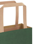 HKH Sacos de Papel 250 Unidades com Alças - Verde - 32x12x42 cm