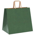 HKH Sacos de Papel 250 Unidades com Alças - Verde - 32x22x28 cm