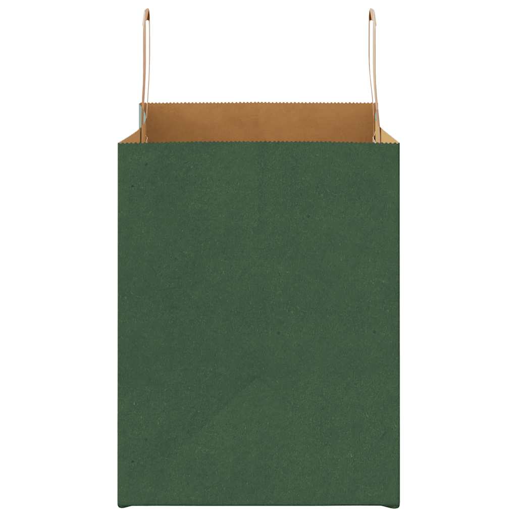 HKH Sacos de Papel 250 Unidades com Alças - Verde - 32x22x28 cm