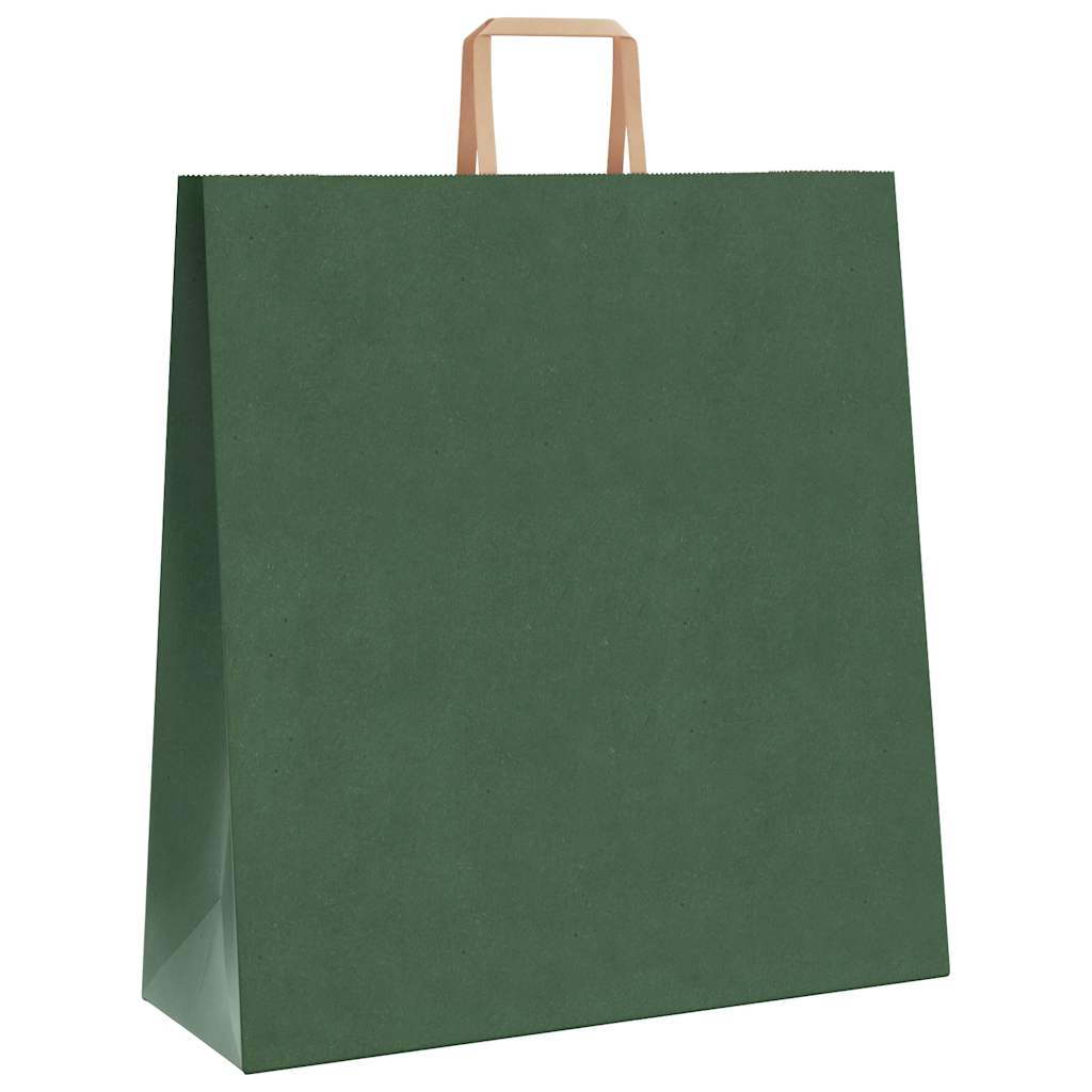 HKH Sacos de Papel 250 Unidades com Alças - Verde - 45x17x48 cm