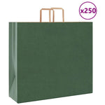 Bolsas de Papel HKH 250 Unidades con Asas - Verde - 54x15x49 cm