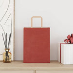 HKH Sacos de Papel 50 Unidades com Alças - Vermelho - 21x11x28 cm