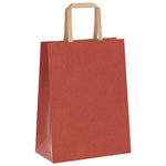 HKH Sacos de Papel 50 Unidades com Alças - Vermelho - 21x11x28 cm