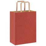 HKH Sacos de Papel 50 Unidades com Alças - Vermelho - 21x11x28 cm