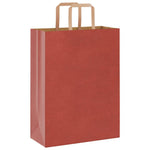 HKH Sacos de Papel 250 Unidades com Alças - Vermelho - 26x12x35 cm