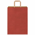 HKH Sacos de Papel 250 Unidades com Alças - Vermelho - 26x12x35 cm