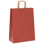HKH Sacos de Papel 250 Unidades com Alças - Vermelho - 26x12x35 cm