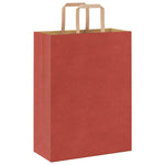 HKH Sacos de Papel 250 Unidades com Alças - Vermelho - 26x12x35 cm