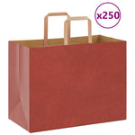 HKH Sacos de Papel 250 Unidades com Alças - Vermelho - 32x17x25 cm