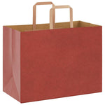 HKH Sacos de Papel 250 Unidades com Alças - Vermelho - 32x17x25 cm