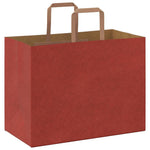 HKH Sacos de Papel 250 Unidades com Alças - Vermelho - 32x17x25 cm