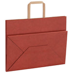 HKH Sacos de Papel 250 Unidades com Alças - Vermelho - 32x17x25 cm