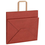 HKH Sacos de Papel 250 Unidades com Alças - Vermelho - 32x22x28 cm