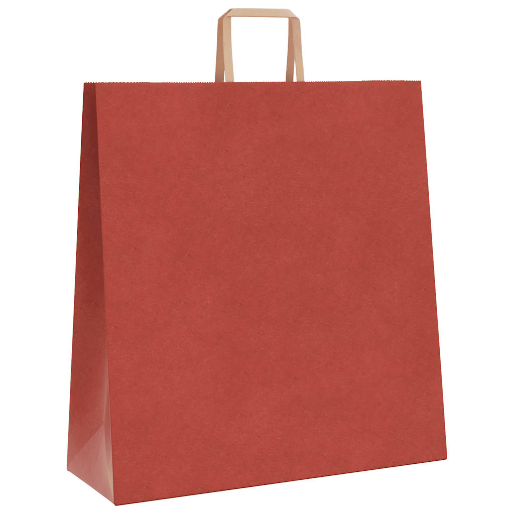 HKH Sacos de Papel 250 Unidades com Alças - Vermelho - 45x17x48 cm