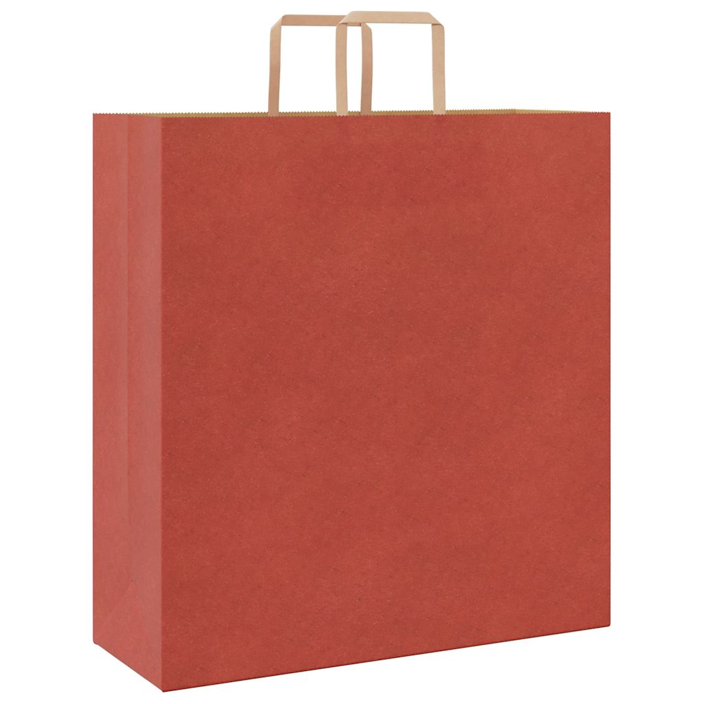 HKH Sacos de Papel 250 Unidades com Alças - Vermelho - 45x17x48 cm