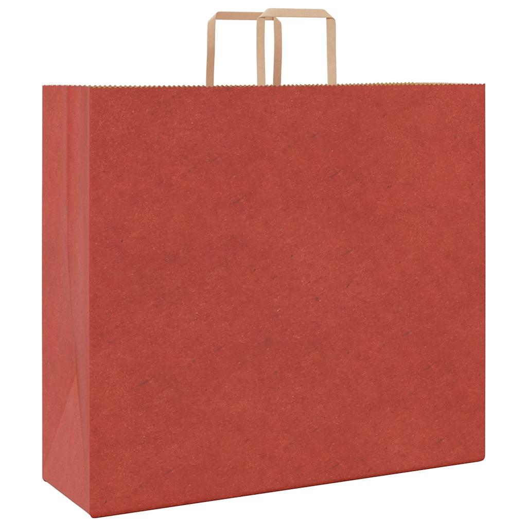 HKH Sacos de Papel 250 Unidades com Alças - Vermelho - 54x15x49 cm