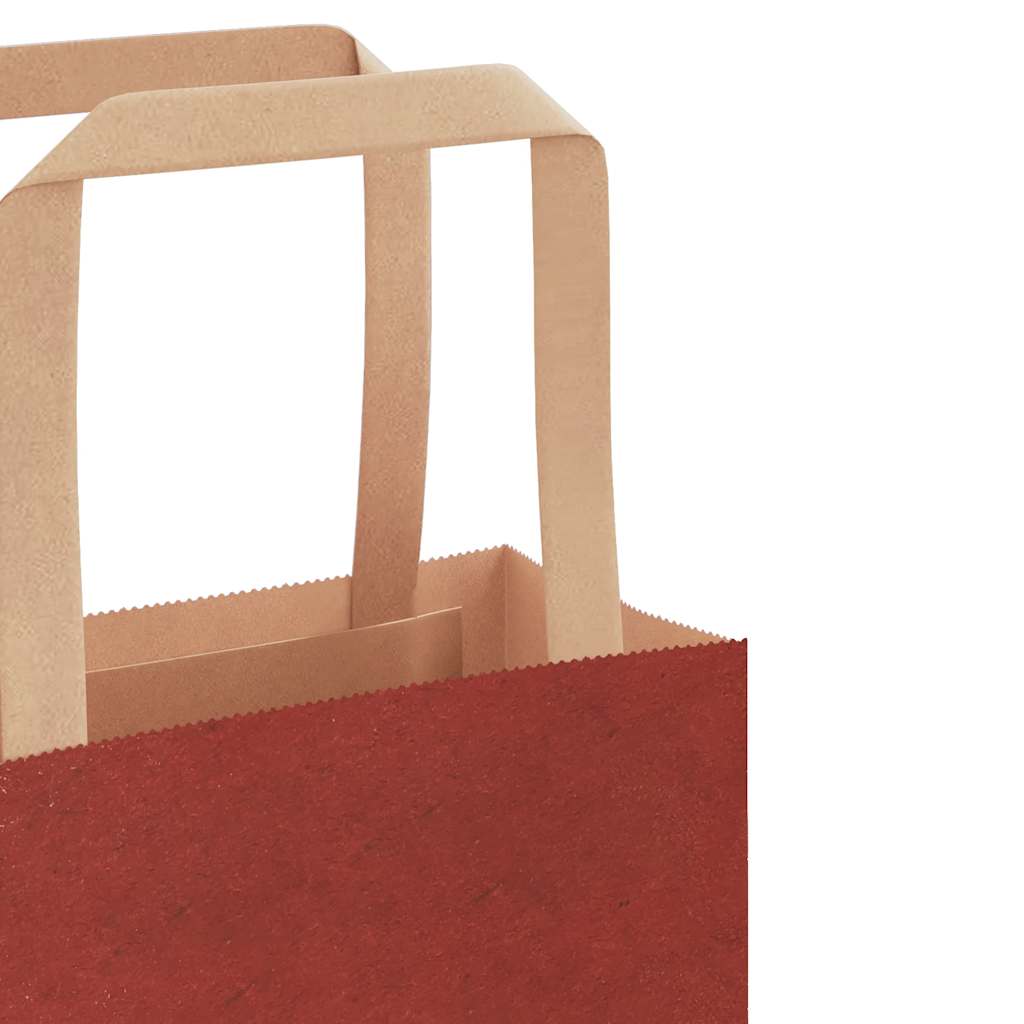 HKH Sacos de Papel 250 Unidades com Alças - Vermelho - 54x15x49 cm