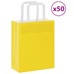 Bolsas de papel HKH 50 unidades con asas - Amarillo - 18x8x22 cm