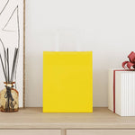 Bolsas de papel HKH 50 unidades con asas - Amarillo - 18x8x22 cm