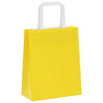 Bolsas de papel HKH 50 unidades con asas - Amarillo - 18x8x22 cm