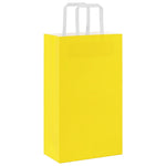 HKH Sacos de Papel 50 Unidades com Alças - Amarelo - 21x11x36 cm