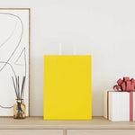 HKH Sacos de Papel 50 Unidades com Alças - Amarelo - 26x12x35 cm