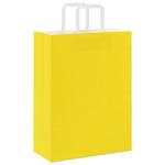 HKH Sacos de Papel 50 Unidades com Alças - Amarelo - 26x12x35 cm