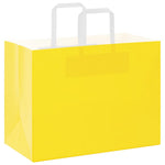 HKH Sacos de Papel 50 Unidades com Alças - Amarelo - 32x17x25 cm