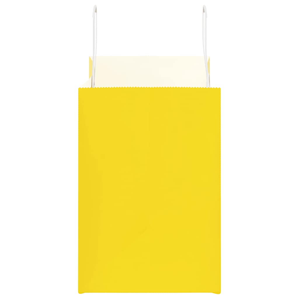 HKH Sacos de Papel 50 Unidades com Alças - Amarelo - 32x17x25 cm