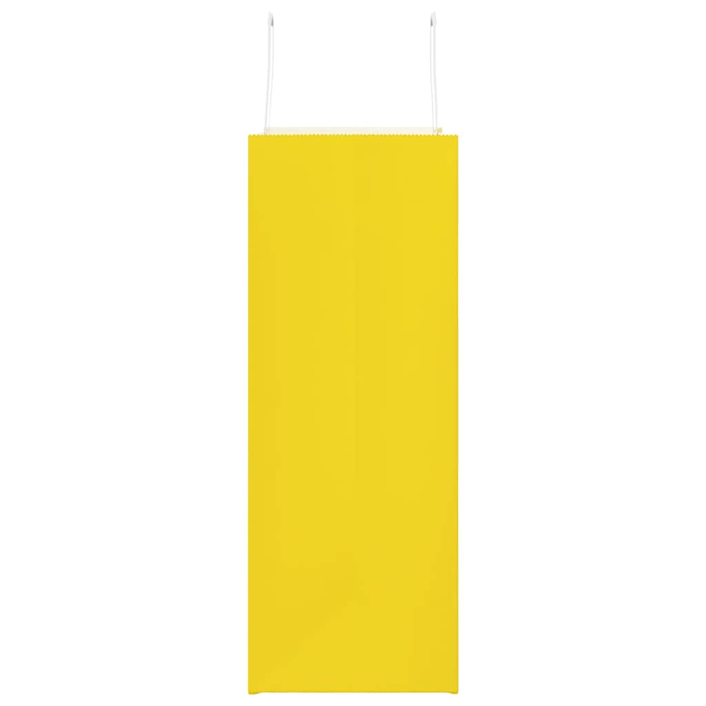 Bolsas de Papel HKH 50 Unidades con Asas - Amarillo - 32x17x44 cm