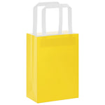 HKH Bolsas de Papel 250 Unidades con Asas - Amarillo - 15x8x21 cm